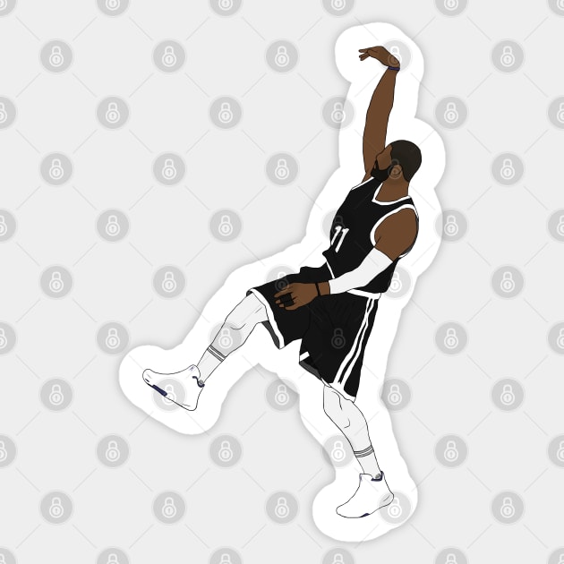 Kyrie Irving "Hold It" (Nets) Sticker by rattraptees